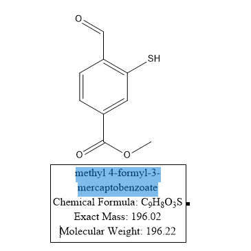 4 - 甲酰基 - 3 - 巯基苯甲酸甲酯