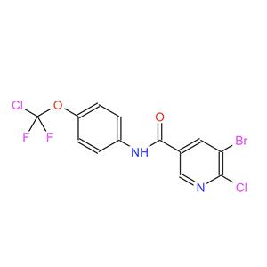 1491150-22-1，  3-Pyridinecarboxamide, 5-bromo-6-chloro-N-[4-(chlorodifluoromethoxy)phenyl]