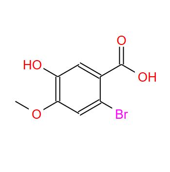 121936-68-3；2-溴-4-甲氧基-5-羟基苯甲酸；2-bromo-4-mehtoxyl-5-hydroxybenzoic acid