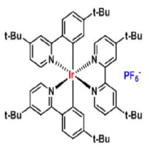 808142-80-5，(Ir[4-t-Bu-Phenyl-4-t-Bu-Py]2(dtbpy))PF6，二[2-(3-叔丁基苯基)-4-叔丁基吡啶][2,2'-联(4-叔丁基吡啶)]铱(III)六氟磷酸盐?