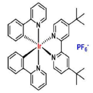 676525-77-2，Ir(ppy)2(dtbbpy)PF6，(2,2'-联吡啶)双(2-苯基吡啶)铱(III)六氟磷酸盐