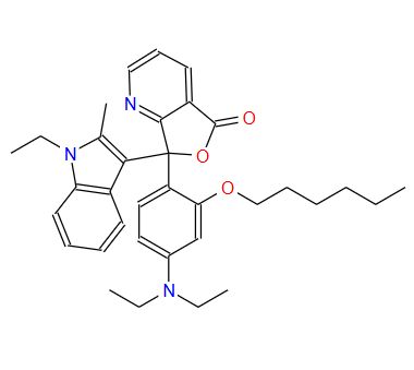98660-18-5；7-[4-(二乙氨基)-2-(己氧基)苯基]-7-(1-乙基-2-甲基-1H-吲哚-3-基)呋喃并[3,4-B]吡啶-5(7H)-酮；
