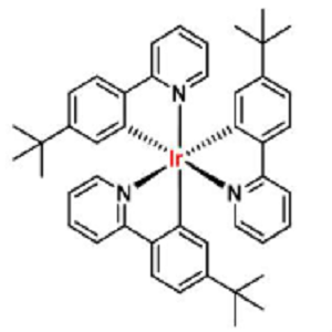 359014-76-9，fac-Ir(p-tBu-ppy)3，三(2-(4-叔丁基苯基)吡啶)合铱(III)