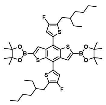 2,2'-(4,8-双(5-(2-乙基己基)-4-氟噻吩-2-基)苯并[1,2-b:4,5-b']二噻吩-2,6-二基)双(4,4,5,5-四甲基-1,3,2-二氧杂硼杂环戊烷)