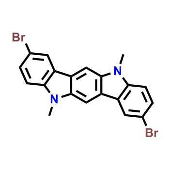 2,8-二溴-5,11-二甲基-5,11-二氢吲哚并[3,2-b]咔唑