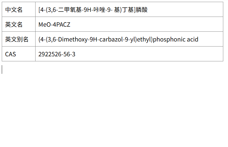 [4-(3,6-二甲氧基-9H-咔唑-9- 基)丁基]膦酸