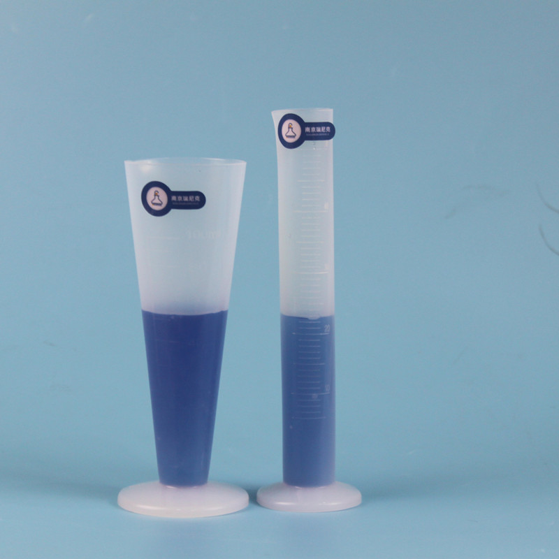 聚四氟乙烯透明PFA量筒100ml耐酸碱金属离子低无污染新能源实验室用