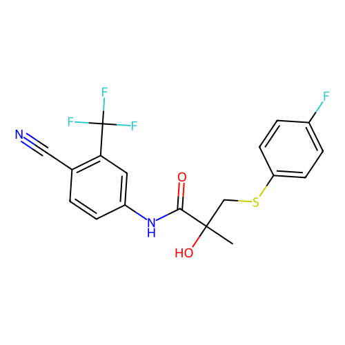 aladdin 阿拉丁 N590652 N-[4-氰基-3-(三氟甲基)苯基]-3-(4-氟苯巯基)-2-羟基-2-甲基丙酰胺 90356-78-8 ≥97%