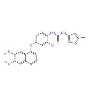475108-18-0，N-[2-氯-4-[(6,7-二甲氧基-4-喹啉基)氧基]苯基]-N'-(5-甲基-3-异恶唑基)脲