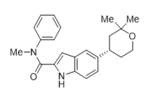 (S)-5-(2,2-二甲基四氢-2H-吡喃-4-基)-N-甲基-N-苯基-1H-吲哚-2-甲酰胺  