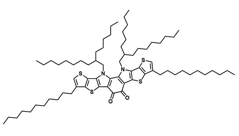 11,12-双(2-己基癸基)-3,8-双十一烷基-11,12-二氢噻吩并[2'',3'':4',5']噻吩并[2',3':4,5]吡咯并[3,2-g]噻吩并[2',3':4,5]噻吩并[3,2-b]吲哚-5,6-二酮