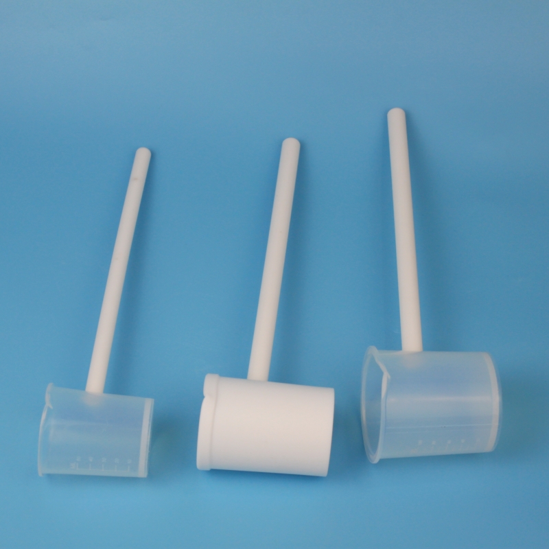 特氟龙PFA取样勺50ml带手柄耐强酸碱取样转移高纯化学试剂