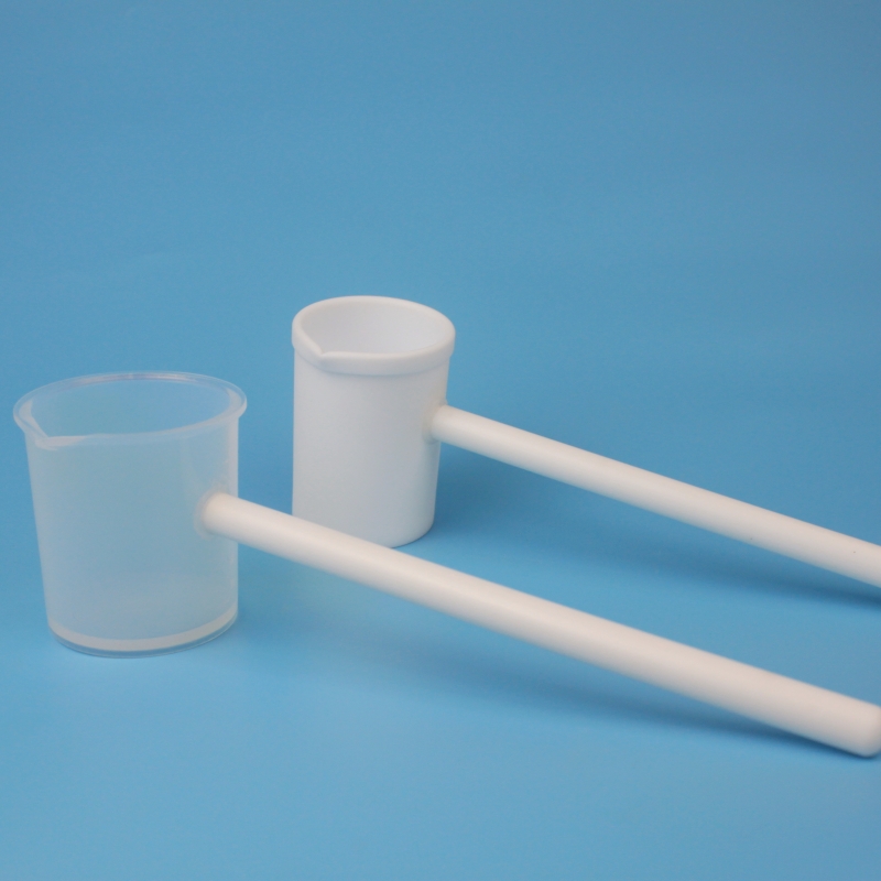 特氟龙PFA取样勺50ml带手柄耐强酸碱取样转移高纯化学试剂