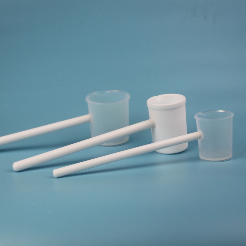 特氟龙PFA取样勺50ml带手柄耐强酸碱取样转移高纯化学试剂