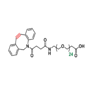 DBCO-PEG24-acid，二苯并环辛炔-二十四聚乙二醇-羧酸，DBCO-PEG24-COOH