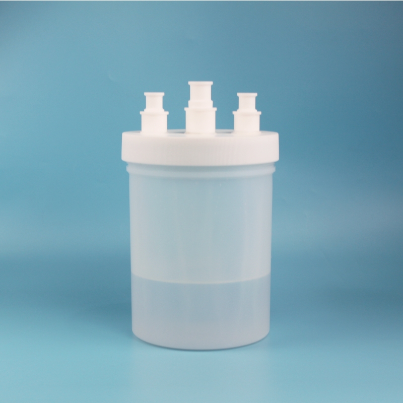 PFA平底三口烧瓶500ml#24口透明带实心塞配套温度计套管搅拌桨