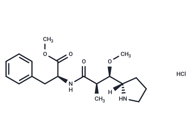(S)-2-((2R,3R)-3-甲氧基-2-甲基-3-((S)-吡咯烷-2-基)丙酰氨基)-3-苯基丙酸乙酯盐酸盐|T89660|TargetMol