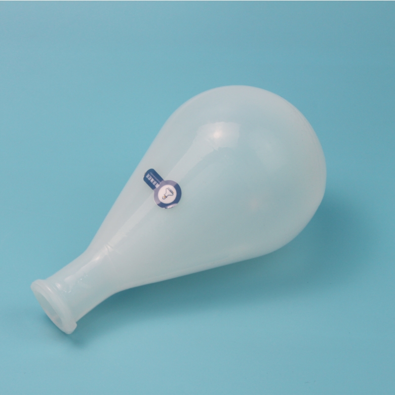 PFA茄形瓶500ml单口#24口四氟实心塞耐压0.1mpa耐氢氟酸