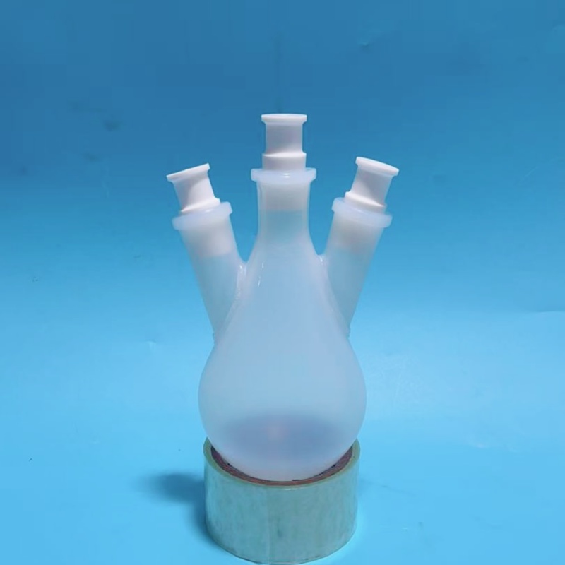 PFA茄形瓶500ml单口#24口四氟实心塞耐压0.1mpa耐氢氟酸
