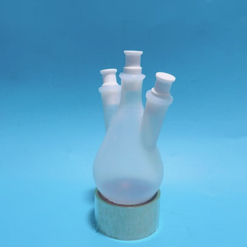 PFA茄形瓶500ml单口#24口四氟实心塞耐压0.1mpa耐氢氟酸