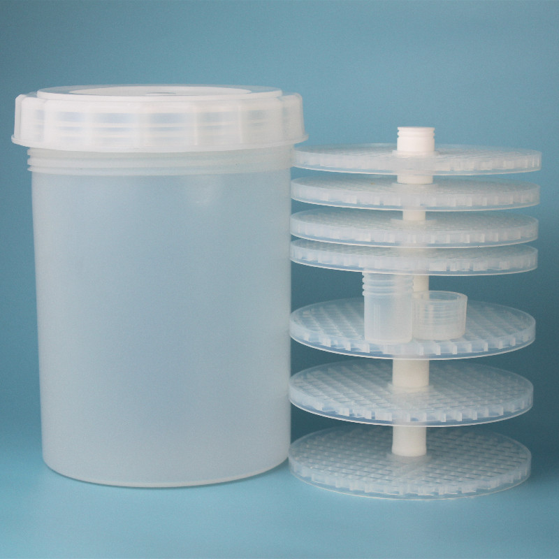 PFA清洗罐4L带清洗支架配套清洗特氟龙beake耐腐蚀本底值低