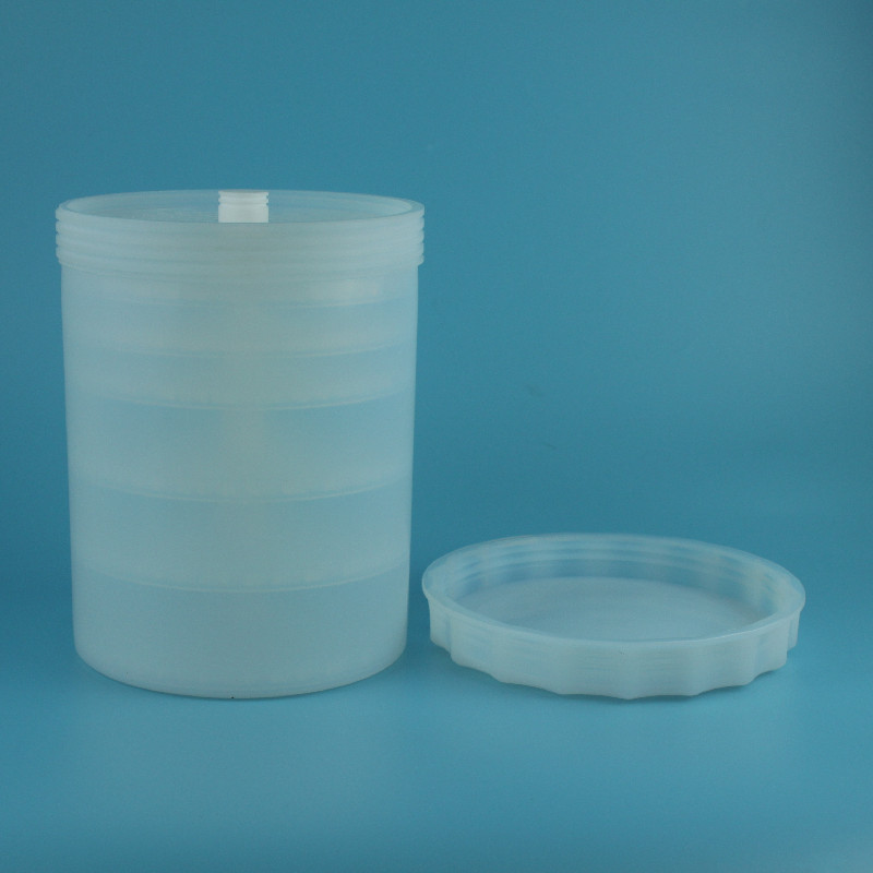 PFA清洗罐4L带清洗支架配套清洗特氟龙beake耐腐蚀本底值低