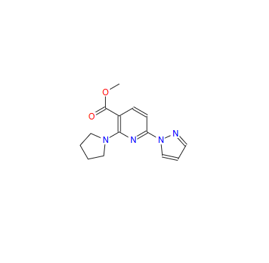 methyl 6-(1H-pyrazol-1-yl)-2-(pyrrolidin-1-yl)nicotinate