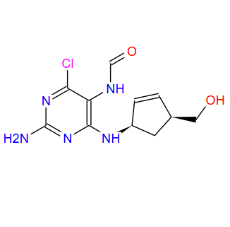 N-[2-氨基-4-氯-6-[[(1R,4S)-4-羟甲基-2-环戊烯-1-基]氨基]-5-嘧啶基]甲酰胺；171887-04-0