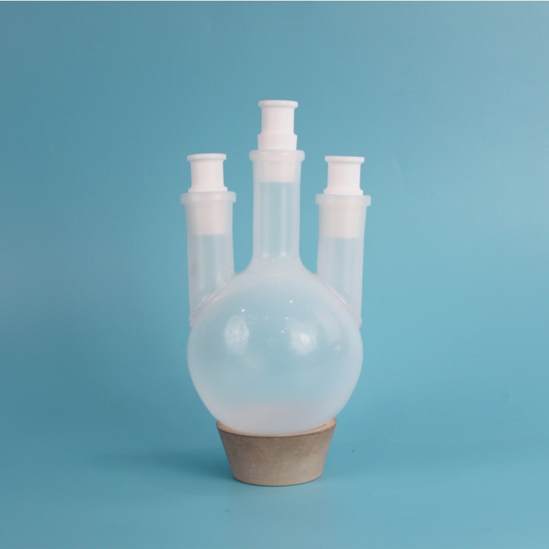 PFA三口烧瓶500ml#24口氟化氢氢反应瓶搭配搅拌桨温度计套管等