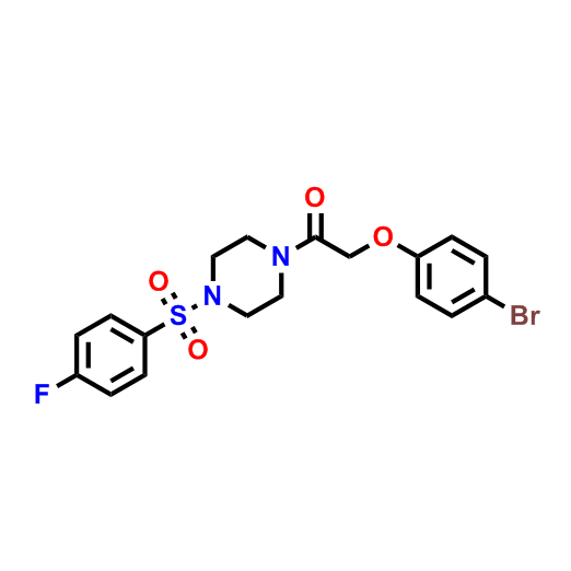 2-(4-溴苯氧基)-1-(4-((4-氟苯基)磺酰基)哌嗪-1-基)乙酮