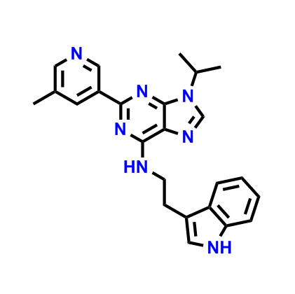 N-(2-(1H-吲哚-3-基)乙基)-9-异丙基-2-(5-甲基吡啶-3-基)-9H-嘌呤-6-胺