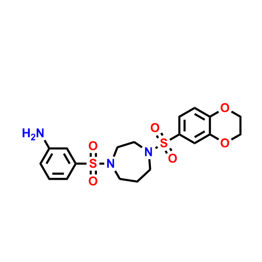 3-((4-((2,3-二氢苯并[b][1,4]二恶英-6-基)磺酰基)-1,4-二氮杂卓-1-基)磺酰基)苯胺