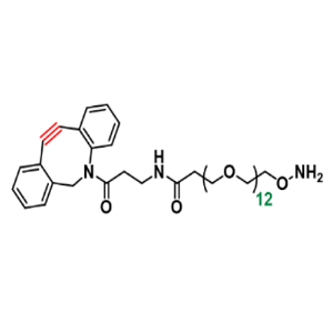DBCO-PEG12-O-amine，二苯并环辛炔-十二聚乙二醇-羟胺