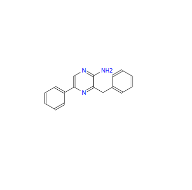 Pyrazinamine, 5-phenyl-3-(phenylmethyl)-