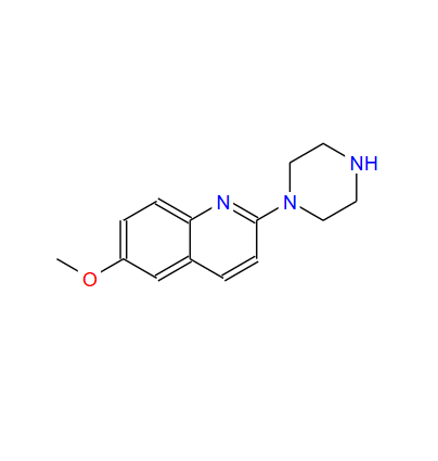 Quinoline, 6-methoxy-2-(1-piperazinyl)-