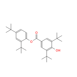 3,5-二叔丁基-4-羟基苯甲酸-2,4-二叔丁基苯酯  4221-80-1  2,4-Di-tert-butylphenyl 3,5-di-tert-butyl-4-hydroxybenzoate