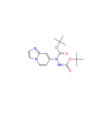 di-tert-butyl 1-(imidazo[1,2-a]pyridin-7-yl)hydrazine-1,2-dicarboxylate