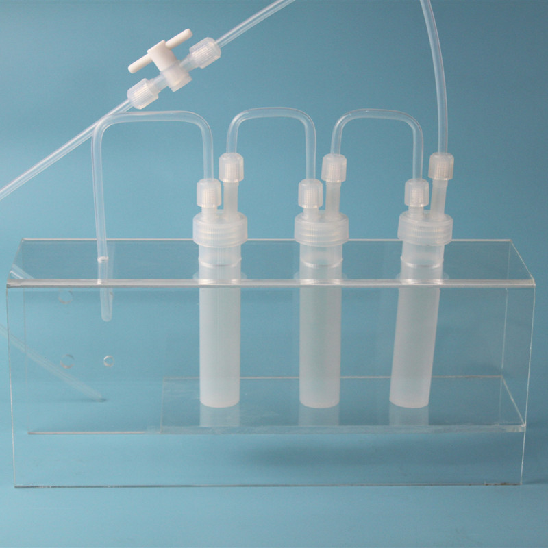 PFA吸收装置60ml吸收瓶串联冲击瓶带1/4接头半导体电子特气用