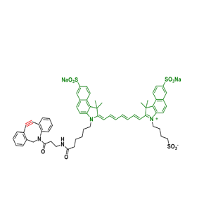 disulfo-ICG-DBCO，二磺酸-吲哚菁绿-二苯并环辛炔