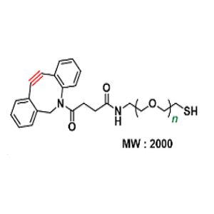 DBCO-PEG-Thiol，二苯并环辛炔-聚乙二醇-巯基，DBCO-PEG-SH