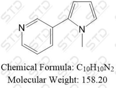 尼古丁杂质2 (尼古丁EP杂质B)(二烯尼古丁)    Nicotine Impurity 2 (Nicotine EP Impurity B)(β-Nicotyrine)