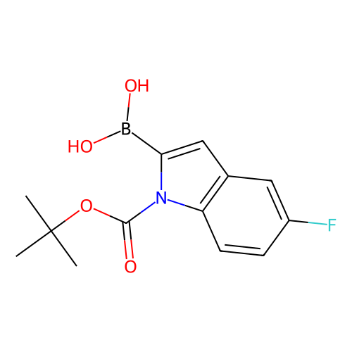 aladdin 阿拉丁 B135476 1-Boc-5-氟吲哚-2-硼酸（含不等量酸酐） 352359-23-0 ≥97%