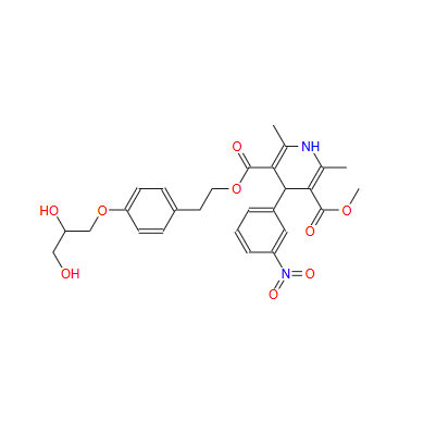 2-[4-(2,3-dihydroxypropoxy)phenyl]ethyl methyl 2,6-dimethyl-4-(3-nitro phenyl)-1,4-dihydropyridine-3,5-dicarboxylate