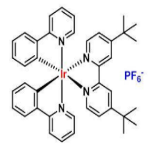 [Ir(ppy)2(bpy)]PF6，二(2-苯基吡啶)(2,2'-联吡啶)合铱(III)六氟磷酸盐