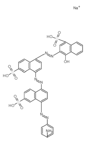 3-[[4-[[4-[(4-氨基苯基)偶氮]-6-磺酸基-1-萘基]偶氮]-6-磺酸基-1-萘基]偶氮]-4-羟基-1-萘磺酸三钠，3626-40-2 