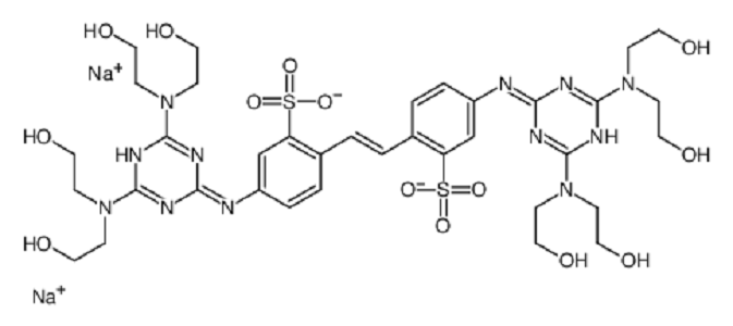 3654-78-2二钠5-[[4,6-二(二(2-羟基乙基)氨基)-1,3,5-三嗪-2-基]氨基]-2-[(E)-2-[4-[[4,6-二(二(2-羟基乙基)氨基)-1,3,5-三嗪-2-基]氨基]-2-磺酸苯基]乙烯基]苯磺酸盐