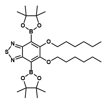 5,6-双(己氧基)-4,7-双(4,4,5,5-四甲基-1,3,2-二氧硼杂环戊烷-2-基)-2,1,3-苯并噻二唑