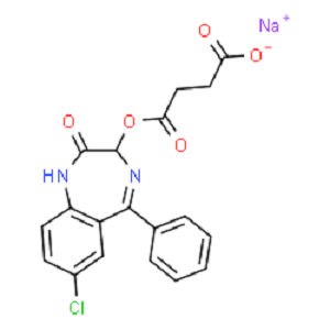 奥沙西泮琥珀酸单酯钠盐；奥沙西泮半琥珀酸酯钠盐 3693-18-3