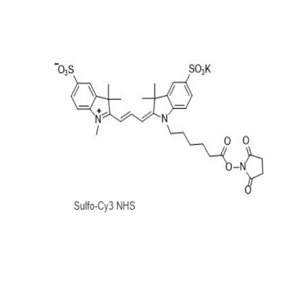 1424150-38-8，Sulfo-Cy3 NHS ester，磺化Cy3-NHS酯