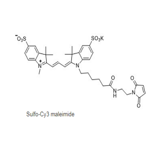 1656990-68-9，Sulfo-Cy3 maleimide，水溶CY3-马来酰亚胺